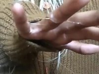 Pierced nipple chick bates in her backyard