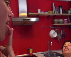 Two naughty amateur girls toy each other hairy pussies; cream taste @ the hour & 5 min mark