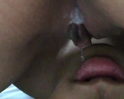 Creamy pussy juice, grool and discharge tasting/eating