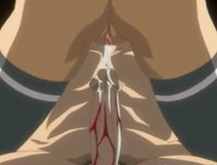 Creamy and bloody ritual hentai sex