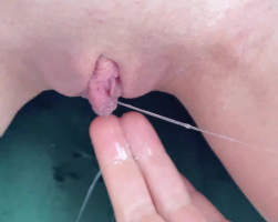 Close up clit rub and slimy vaginal grool play
